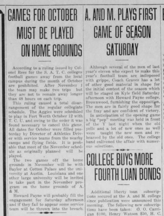 A&M-Howard Payne Oct. 4, 1918.jfif